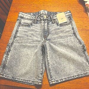 Denim Jean Jorts NWT Bermuda Shorts Long Carpenter Baggy art class Girl XL 14